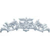 Ekena Pearl Center W/Scrolls Onlay ONL11X03X01PE, 11-3/4"W x 3-1/2"H x 5/8"D