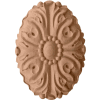 Ekena Ashford Oval Rosette ROS03X05AS, 2-1/2"W x 3-1/2"H x 5/8"D