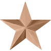 Ekena Galveston Star Rosette ROS04X04GL, 4-1/8"W x 4-1/8"H x 5/8"D
