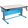 Pro-Line 72 X 30 EL7230PL-L14 Ergoline Hand Crank Height Adjustable Workbench Plastic Laminate Top