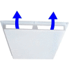 Elima-Draft ELMDFTCOMDEF3457 Commercial Air Deflector Vent Cover for 24" x 24" Diffusers