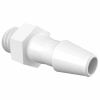 Eldon James 10-32 UNF to 1/8" Barbed Adapter, White Nylon
