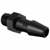 Eldon James 10-32 Taper to 1/8" Barbed Adapter, Black Nylon