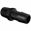 Eldon James 1/4-18 NPT to 1/2" Barbed Adapter, Black Nylon