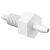 Eldon James 10-32 UNF to 1/16" x 1/16" Barbed Bulkhead Adapter, High Density Polyethylene
