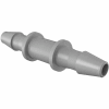Eldon James 1/16" Barbed Straight Coupler, Gray Kynar