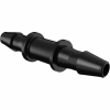 Eldon James 1/8" Barbed Straight Coupler, Black Nylon