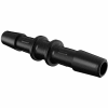 Eldon James 1/4" Barbed Straight Coupler, Black Nylon