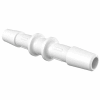 Eldon James 1/4" Barbed Straight Coupler, Natural Non-Animal Derived Polypropylene