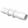Eldon James 1/2" Barbed Straight Coupler, White Nylon