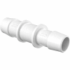 Eldon James 3/4" to 5/8" Barbed Reduction Coupler, White Polypropylene