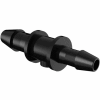Eldon James 1/8" to 3/32" Barbed Reduction Coupler, Black Nylon
