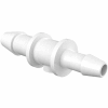 Eldon James 1/8" to 3/32" Barbed Reduction Coupler, Natural Nylon