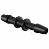 Eldon James 5/32" to 1/8" Barbed Reduction Coupler, Glass Filled Black Nylon