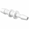 Eldon James 3/16" to 1/8" Barbed Reduction Coupler, Natural Kynar