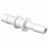Eldon James 3/8" to 1/4" Barbed Reduction Coupler, White Nylon