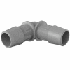 Eldon James 5/8" Barbed Equal 90 Degree Elbow, Gray Kynar