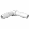 Eldon James 1/4" Barbed Equal 90 Degree Elbow, Natural Nylon
