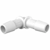 Eldon James 3/8" Barbed Equal 90 Degree Elbow, White Nylon