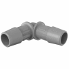 Eldon James 1/2" Barbed Equal 90 Degree Elbow, Gray Kynar