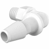 Eldon James 10-32 TAPER to 1/8" Barbed Elbow, Natural Nylon