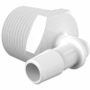 Eldon James 3/4-14 NPT to 3/8" Barbed Elbow, White Polypropylene