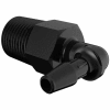 Eldon James 1/8-27 NPT to 1/8" Barbed Elbow, Black Nylon