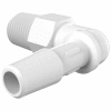 Eldon James 1/8-27 NPT to 1/4" Barbed Elbow, Natural Nylon