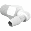 Eldon James 1/8-28 BSP to 1/8" Barbed Elbow, White Polypropylene