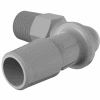 Eldon James 1/8-28 BSP to 3/8" Barbed Elbow, Gray Kynar