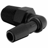 Eldon James 1/4-18 NPT to 5/16" Barbed Elbow, Black Nylon