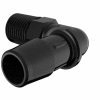 Eldon James 1/4-18 NPT to 3/8" Barbed Elbow, Black Nylon