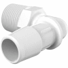 Eldon James 3/8-18 NPT to 1/2" Barbed Elbow, White Nylon