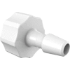 Eldon James Large Bore Male Luer with 3/16" Barb, Natural Kynar
