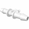 Eldon James 1/8" x 3/32" Barbed Reduction Tee, Natural Kynar