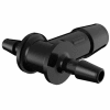 Eldon James 5/32" x 3/8" Barbed Reduction Tee, Black Nylon