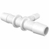 Eldon James 3/8" x 1/4" Barbed Reduction Tee, High Density Polyethylene