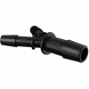Eldon James 1/4" to 3/8" Barbed Reduction Y-Connector, Black Nylon