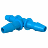 Eldon James 1/8" Barbed Equal Tee, Antimicrobial High Density Polyethylene