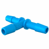 Eldon James 1/4" Barbed Equal Tee, Antimicrobial Natural Kynar