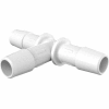 Eldon James 1/2" Barbed Equal Tee, White Polypropylene