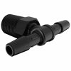 Eldon James 1/4-19 BSP to 1/4" Barbed Tee, Black Nylon