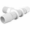 Eldon James 1/4-19 BSP to 1/2" Barbed Tee, Natural Polypropylene