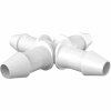 Eldon James 3/16" Cross Connector, White Nylon