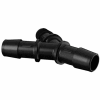Eldon James 1/2" Equal Barbed Y-Connector, Glass Filled Black Nylon