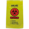 Reclosable 3-Wall Specimen Transfer Bag (Biohazard), 6" x 9", Yellow Tint, Pkg Qty 1000