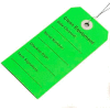 Clean Equipment Tag, Green, 2-5/16" x 4-3/4", Pkg Qty 500