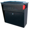 Townhouse Wall Mount Mail Boss Locking Mailbox Black