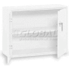 Equipto Desk High Cabinet, 36"W x 18"D x 29"H, Smooth Reflective White