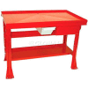 Equipto Teardown Bench, Fluid Container, Drawer, 60"W x 30"D, Blue